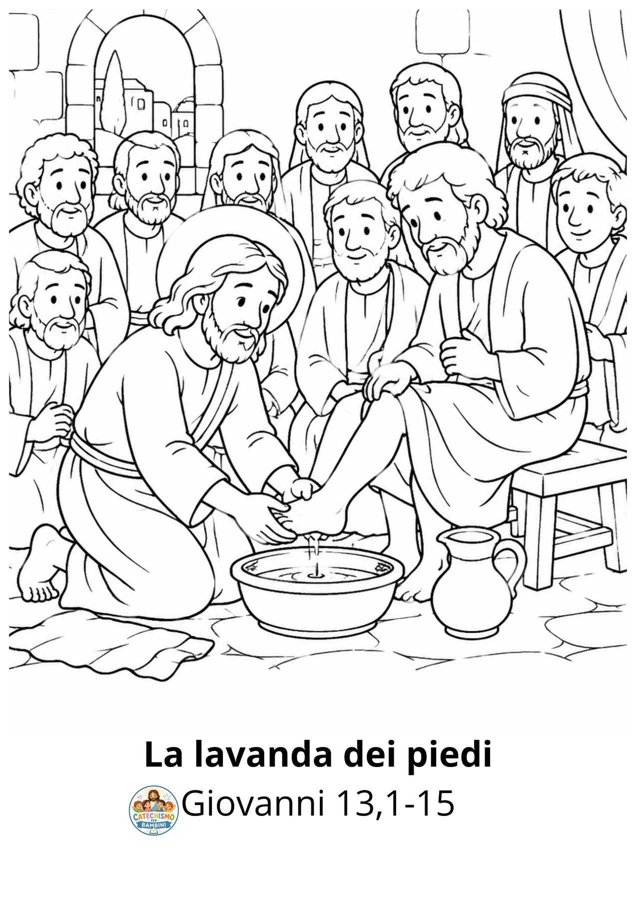 Disegno da colorare: La lavanda dei piedi
