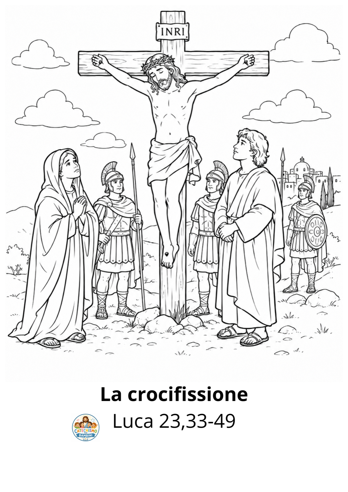 Disegno da colorare: La crocifissione