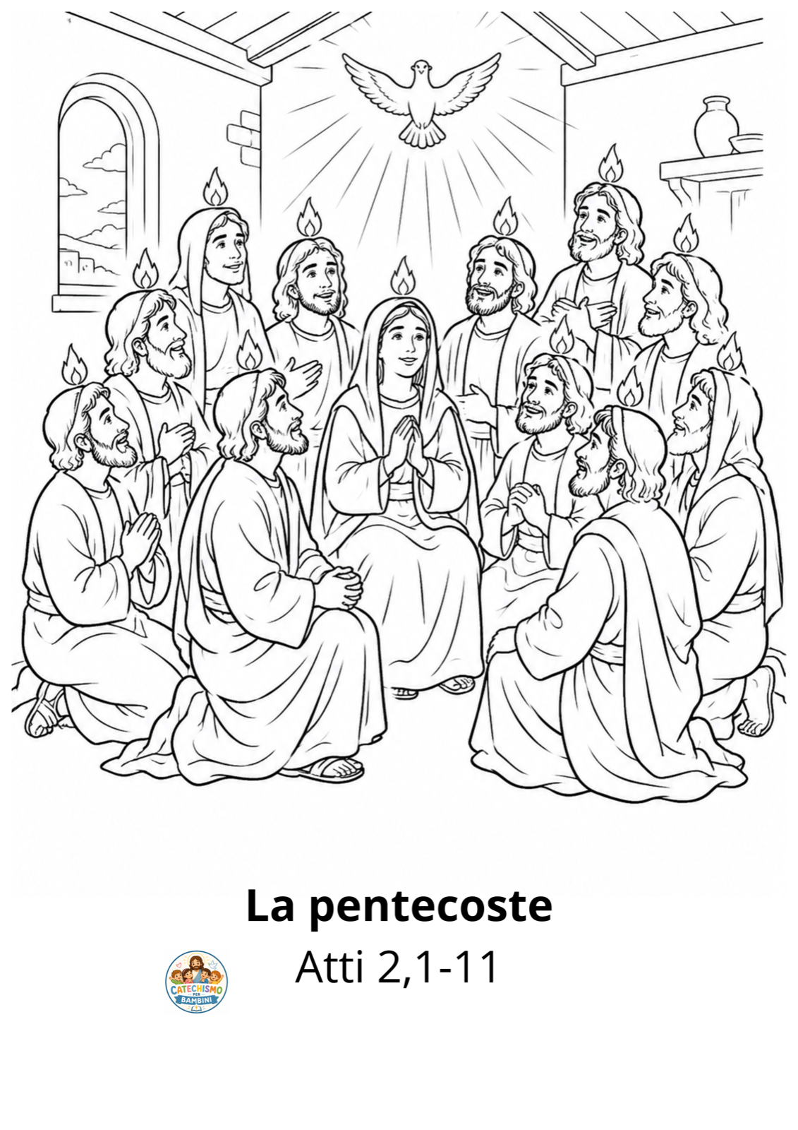 Disegno da colorare: La Pentecoste