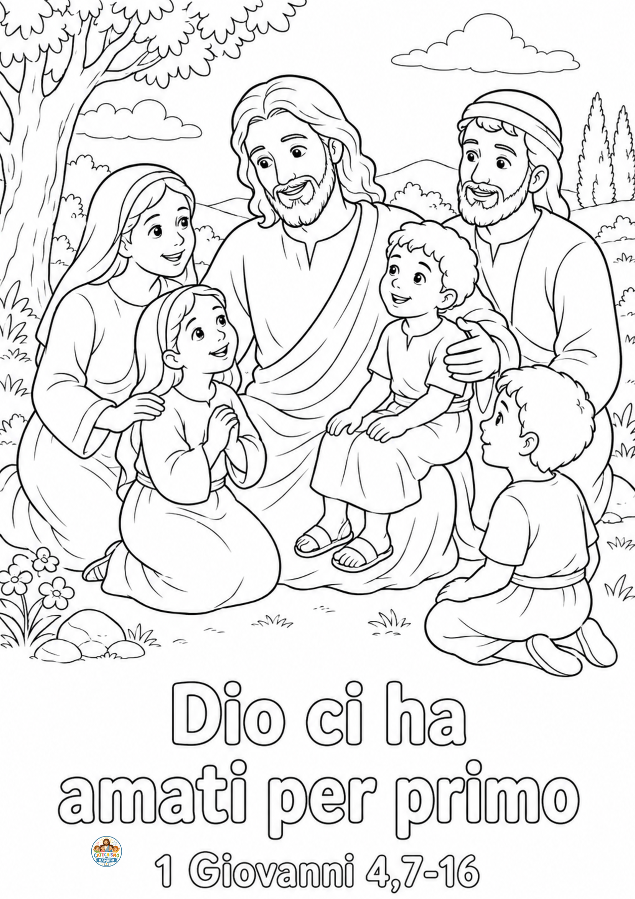 Disegno da colorare: Dio ci ha amati per primo