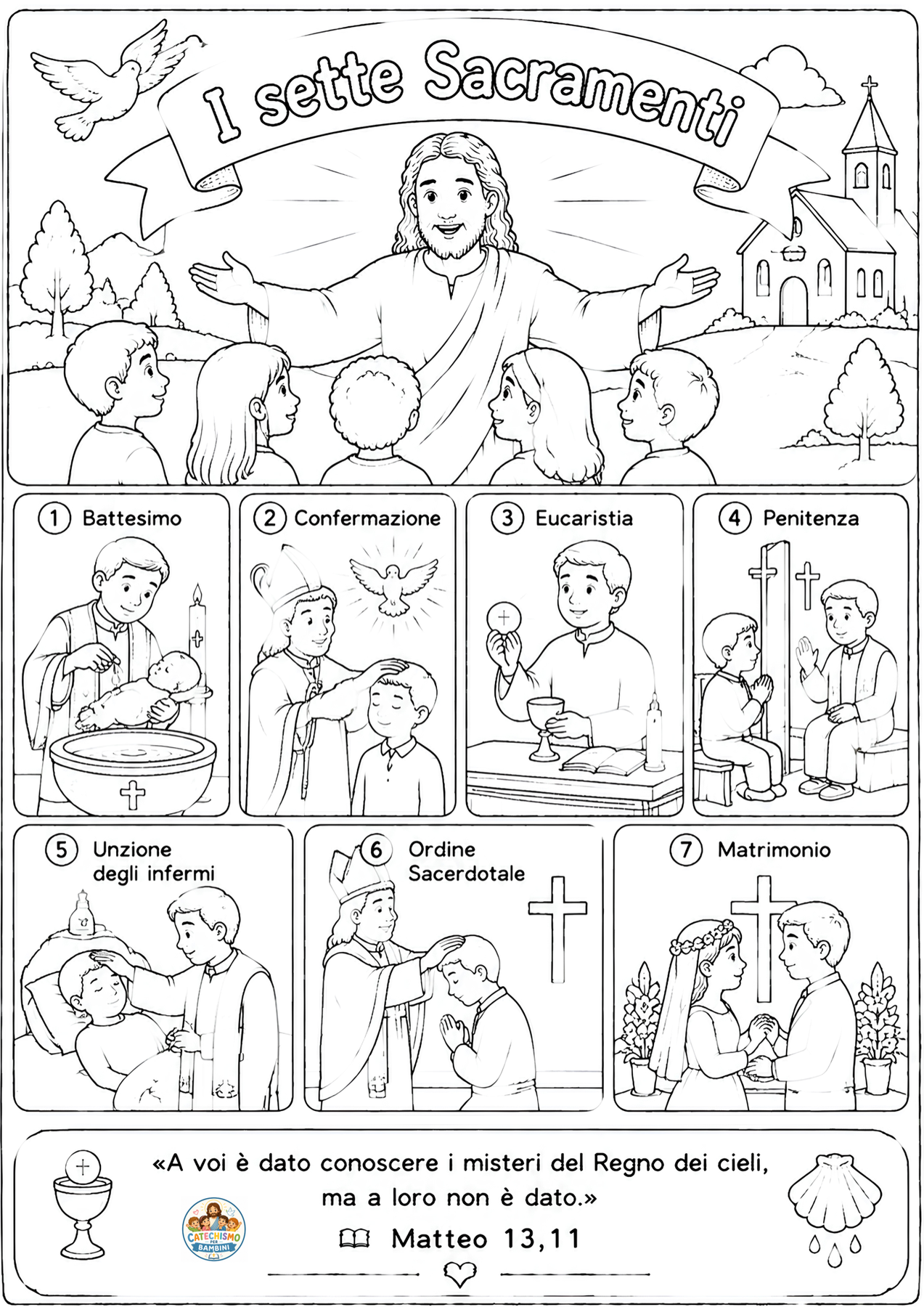 Disegno da colorare: I sette Sacramenti