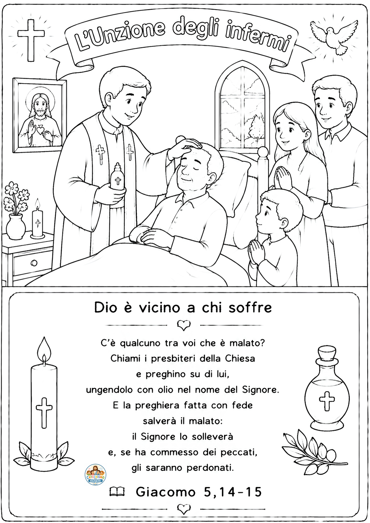 Disegno da colorare: L'Unzione degli infermi