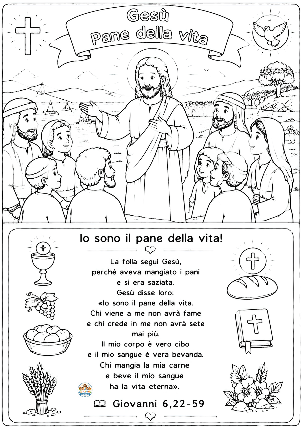 Disegno da colorare: Gesù Pane della vita