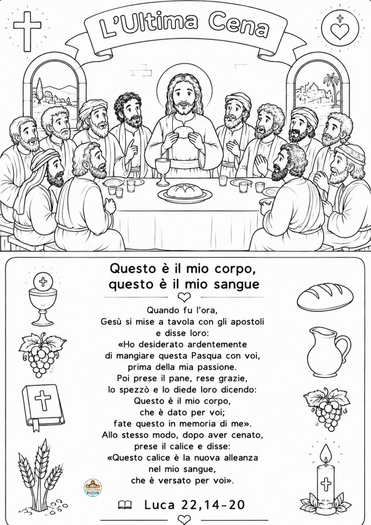 Disegno da colorare: L'Ultima Cena