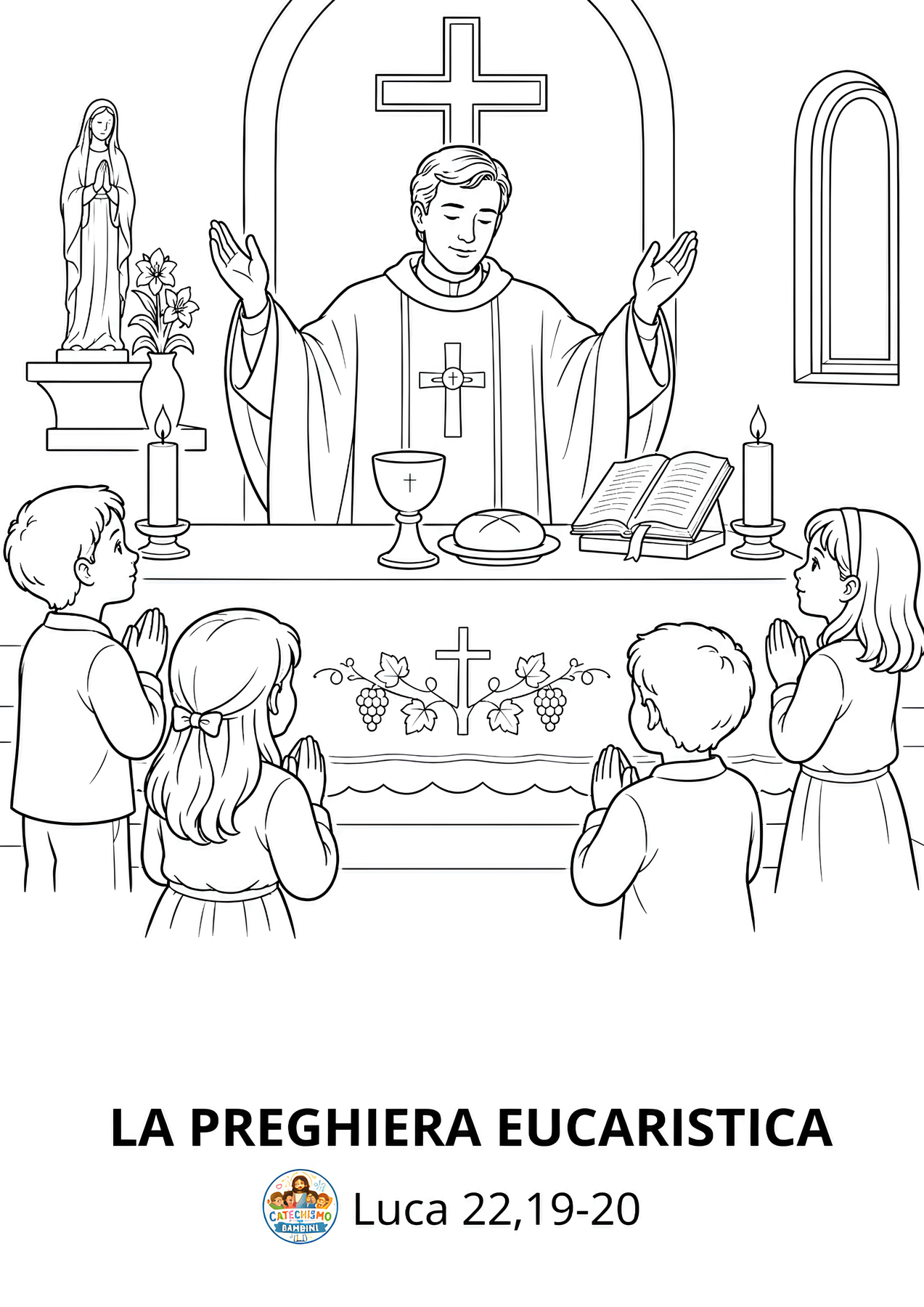 Disegno da colorare: La Preghiera eucaristica