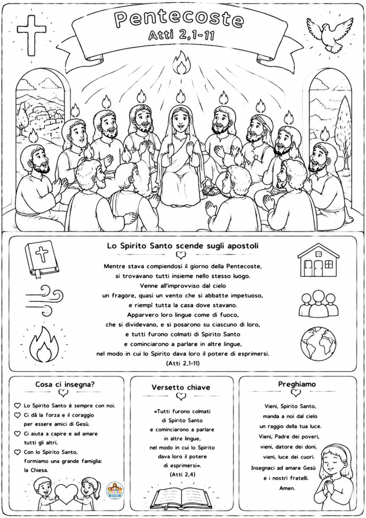 Disegno da colorare: Pentecoste