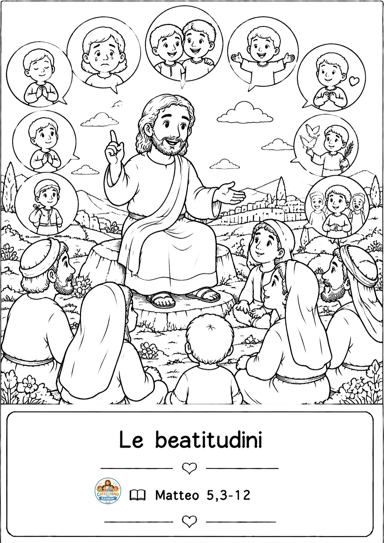 Disegno da colorare: Le beatitudini