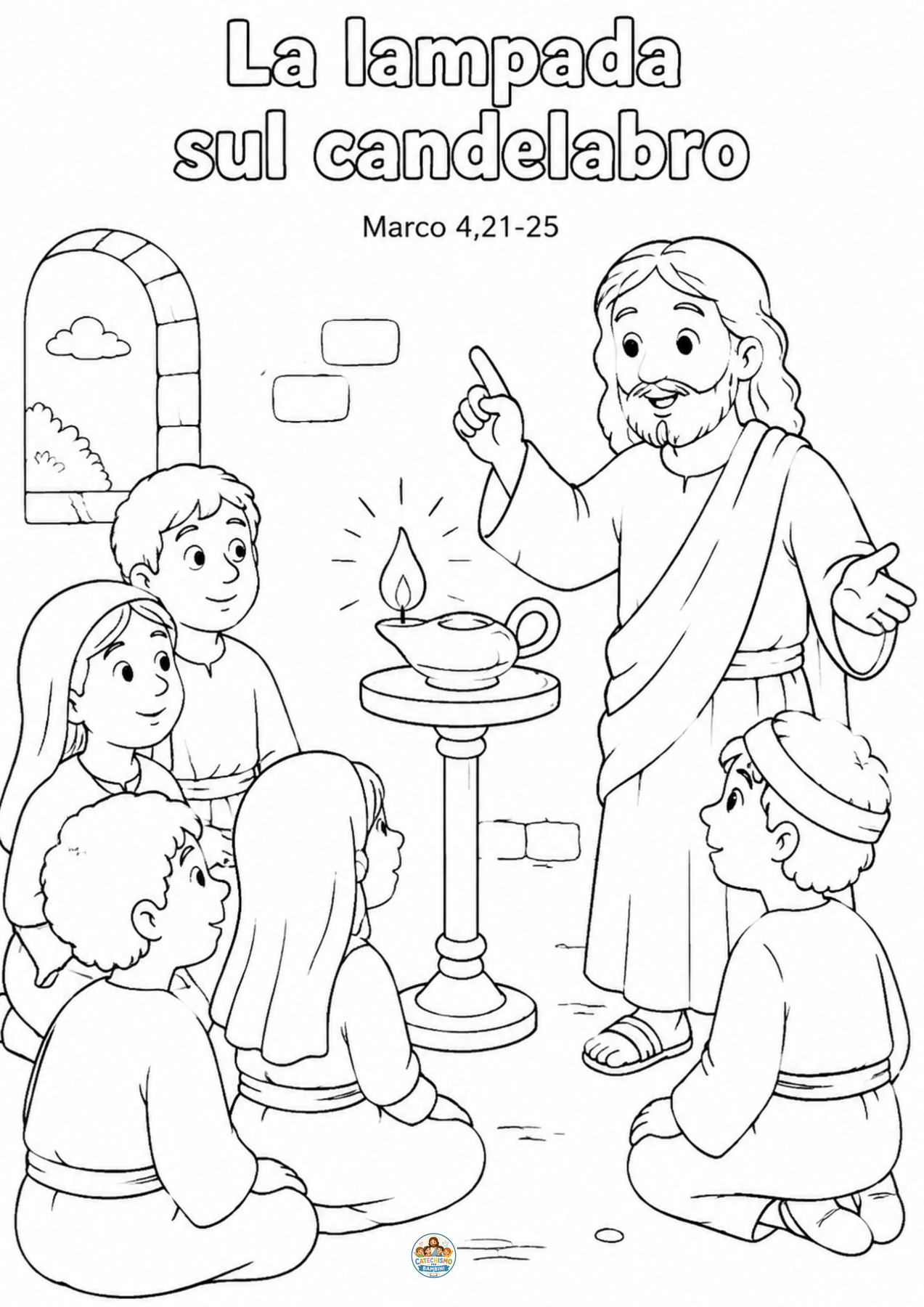 Disegno da colorare: La lampada sul candelabro