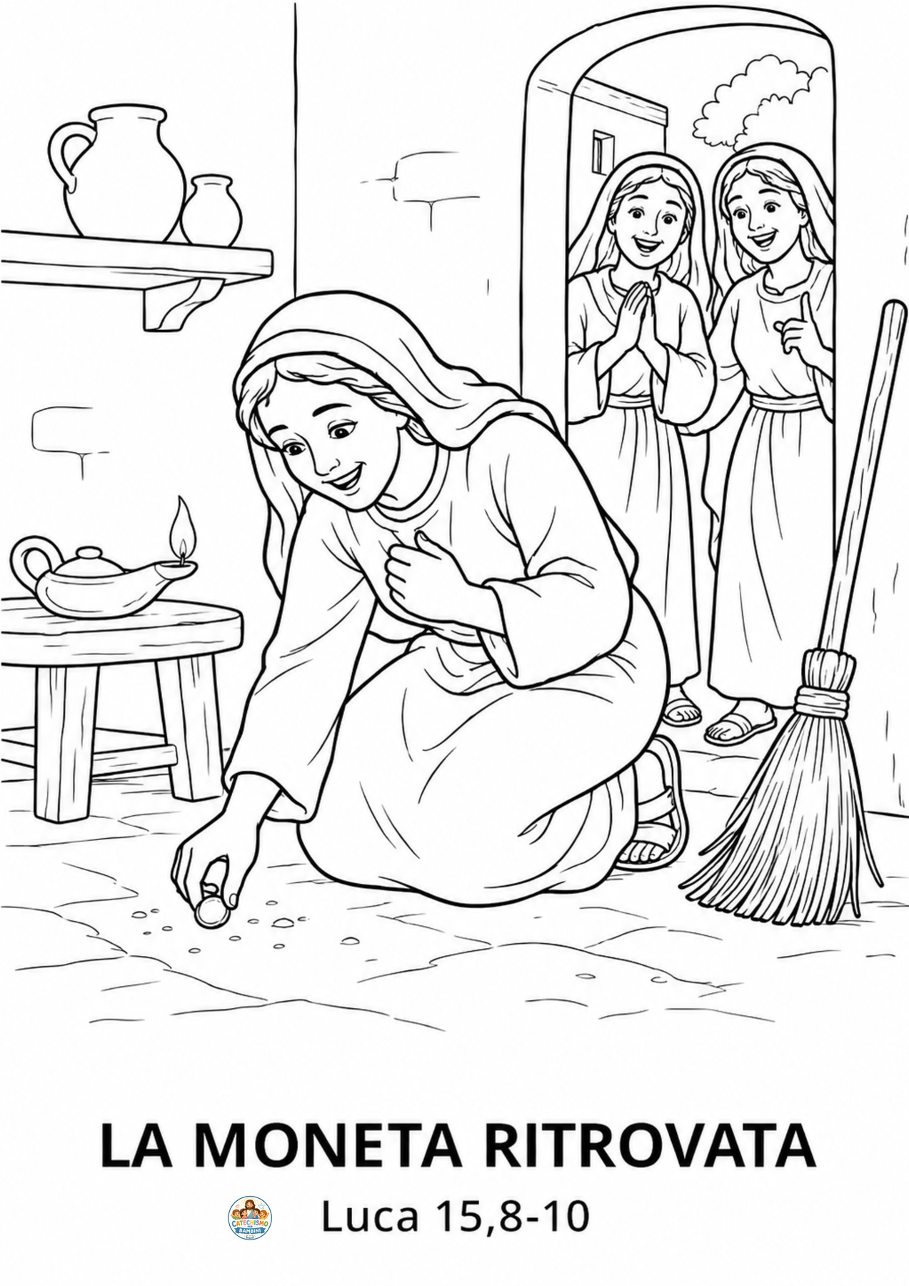 Disegno da colorare: La moneta ritrovata