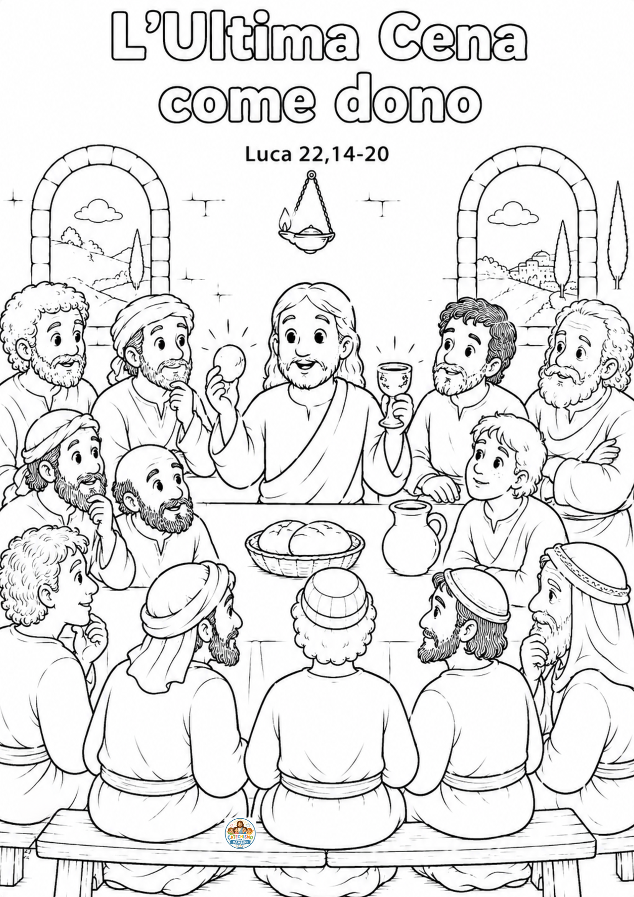 Disegno da colorare: L'Ultima Cena come dono