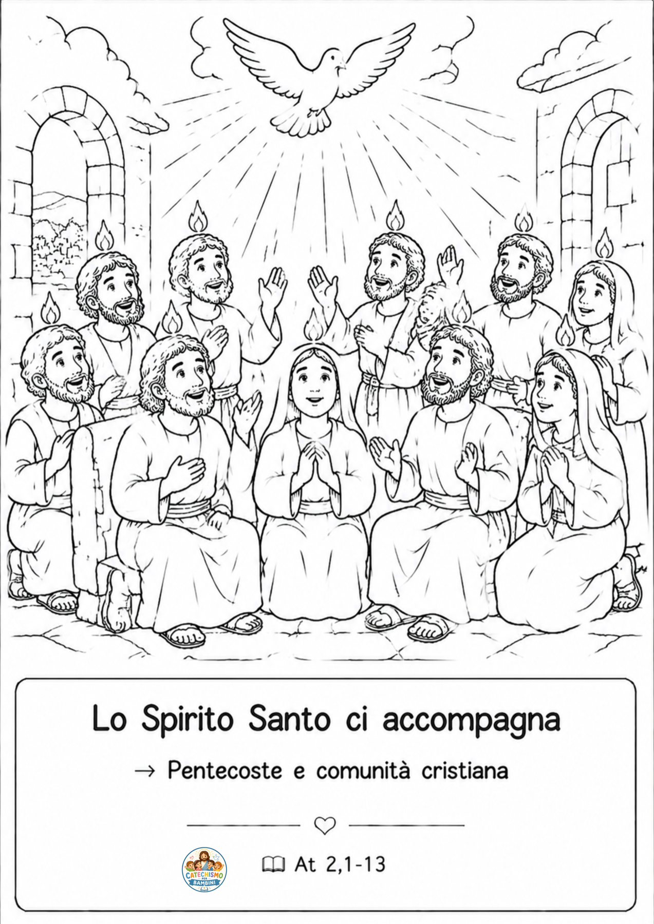 Disegno da colorare: La Pentecoste