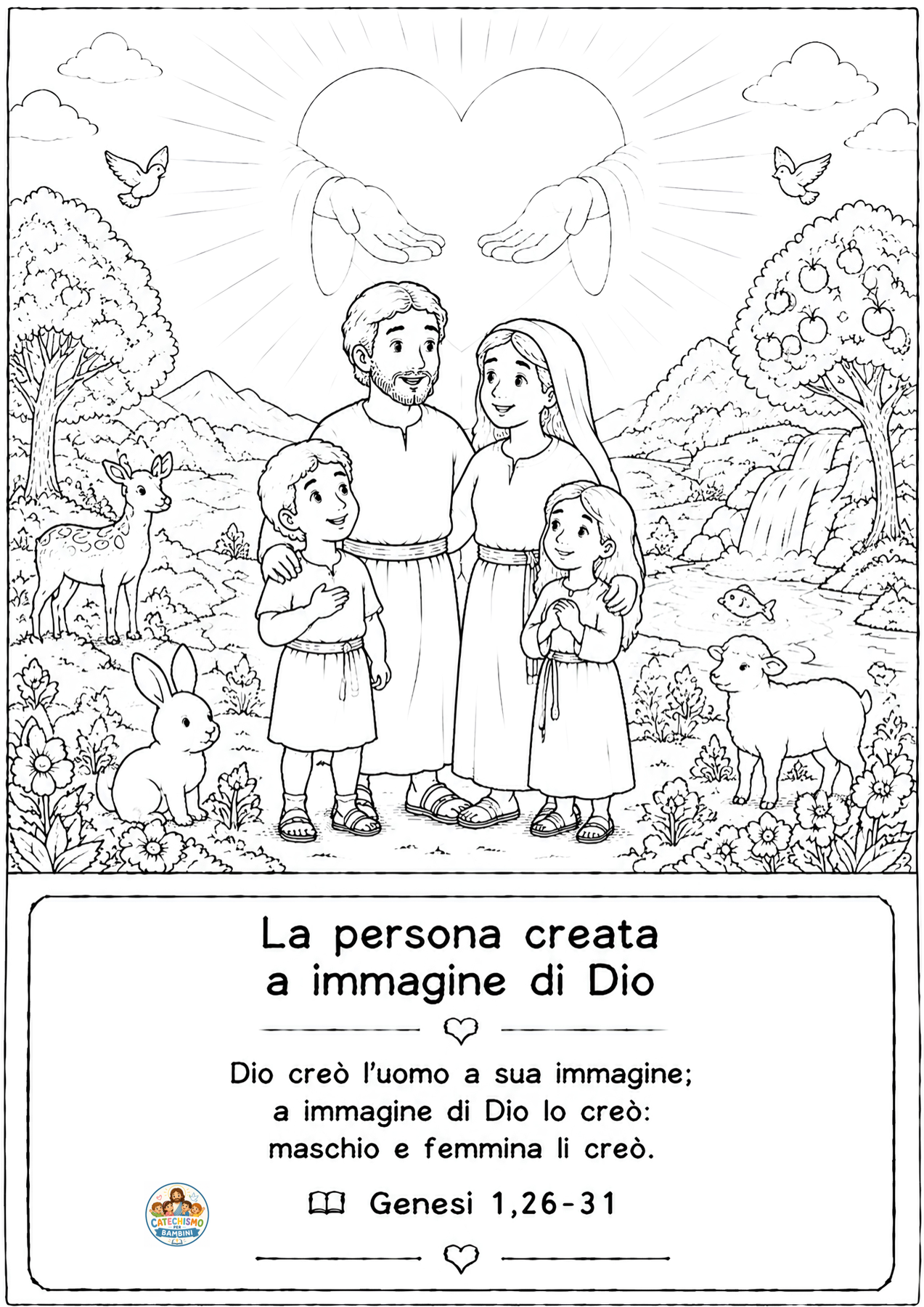 Disegno da colorare: La persona creata a immagine di Dio