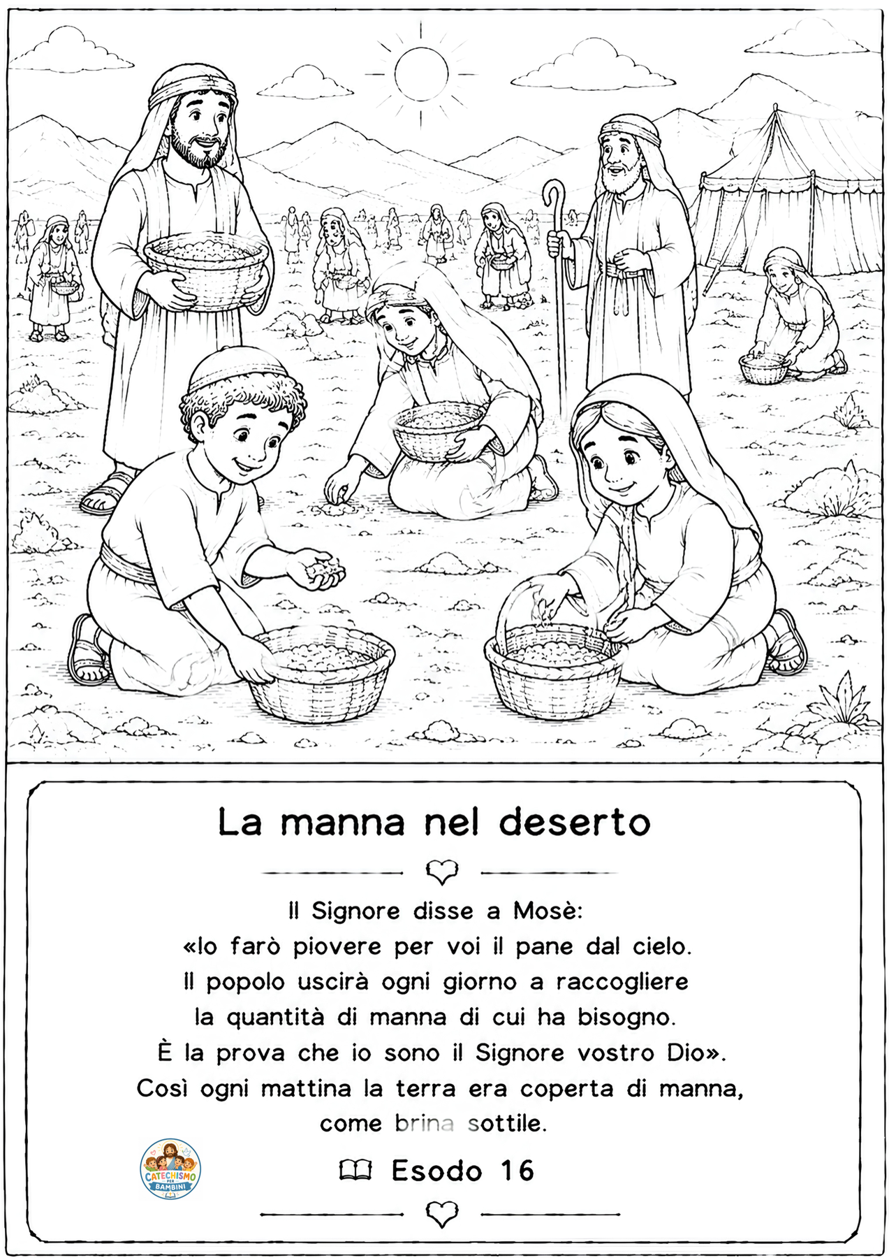 Disegno da colorare: La manna nel deserto