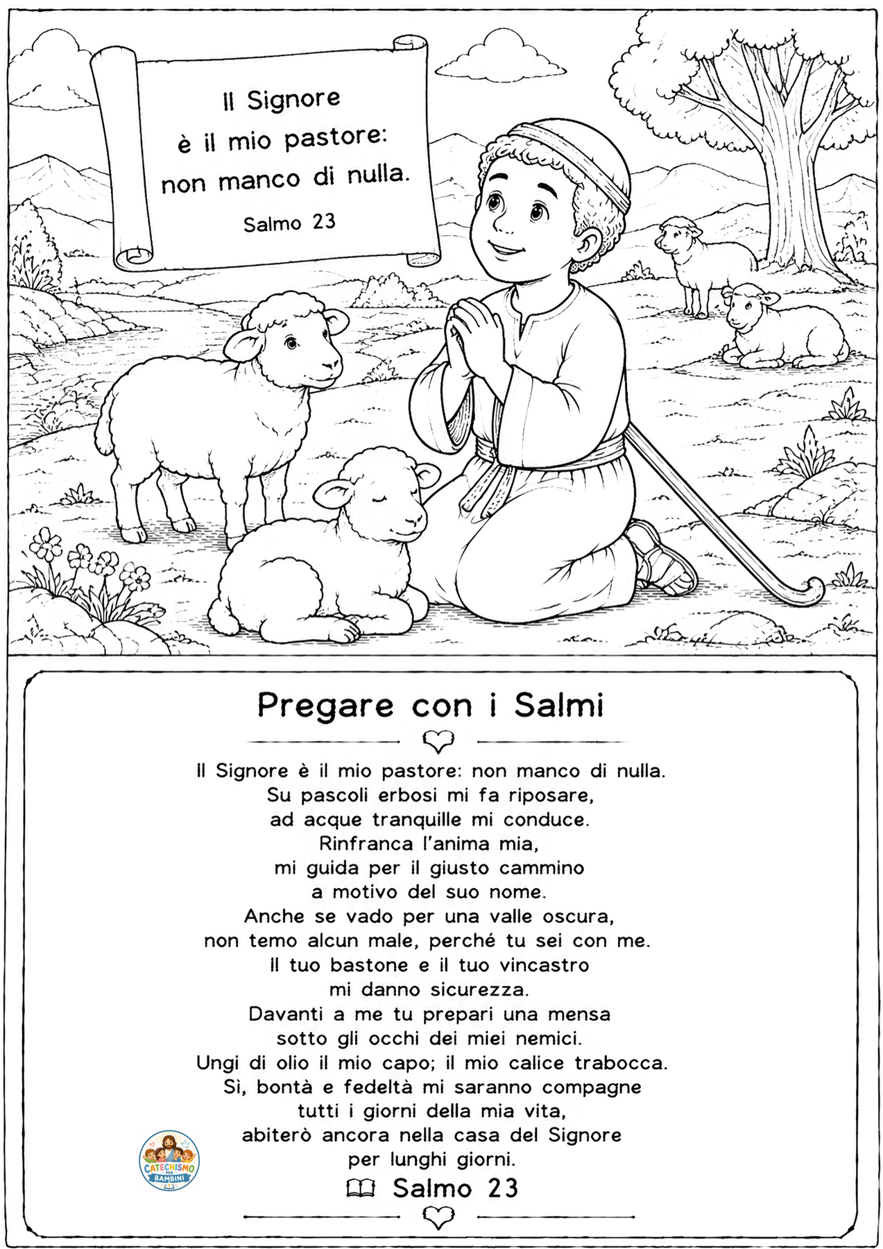 Disegno da colorare: Pregare con i Salmi