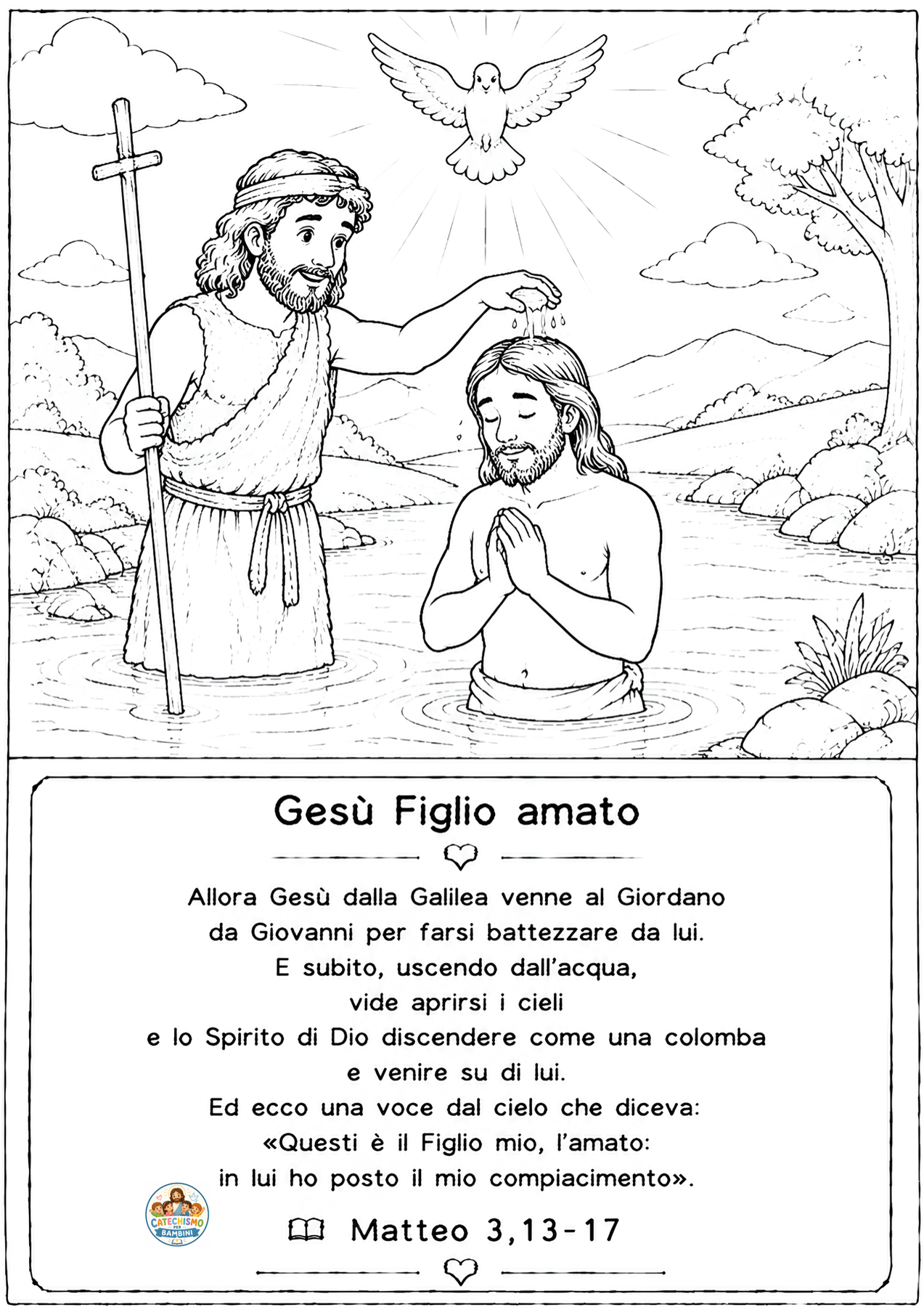 Disegno da colorare: Gesù Figlio amato