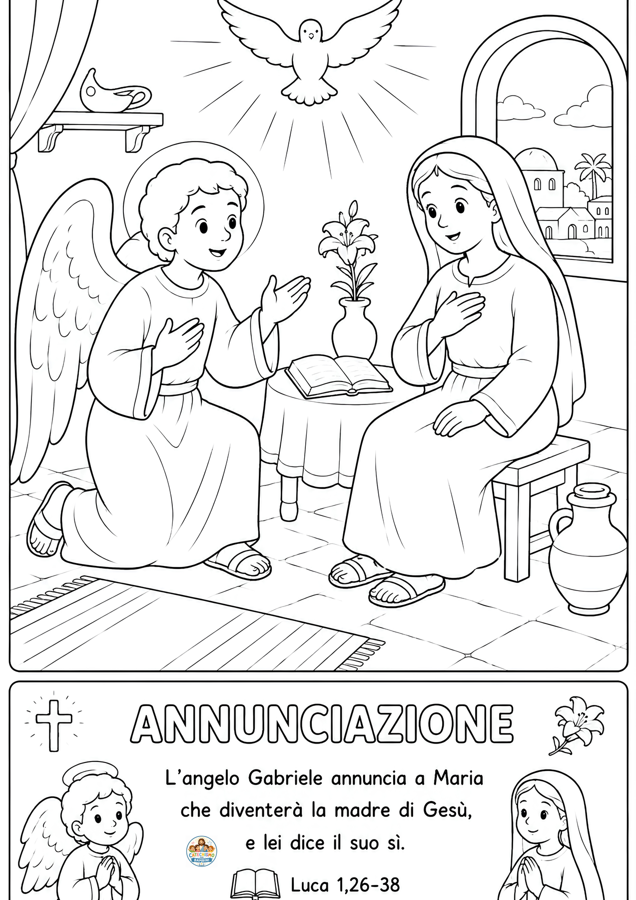 Disegno da colorare: Annunciazione