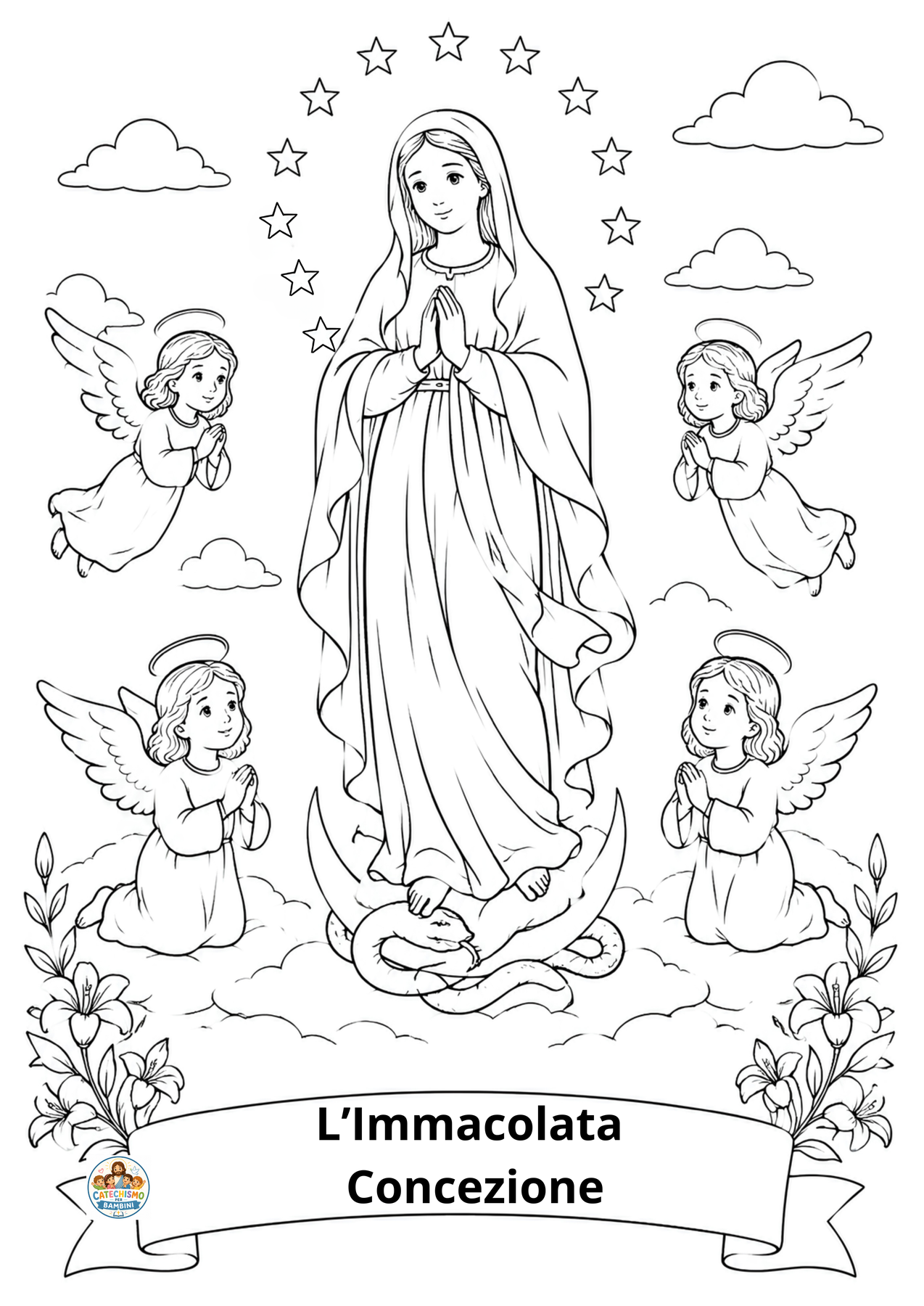 Disegno da colorare: Immacolata Concezione