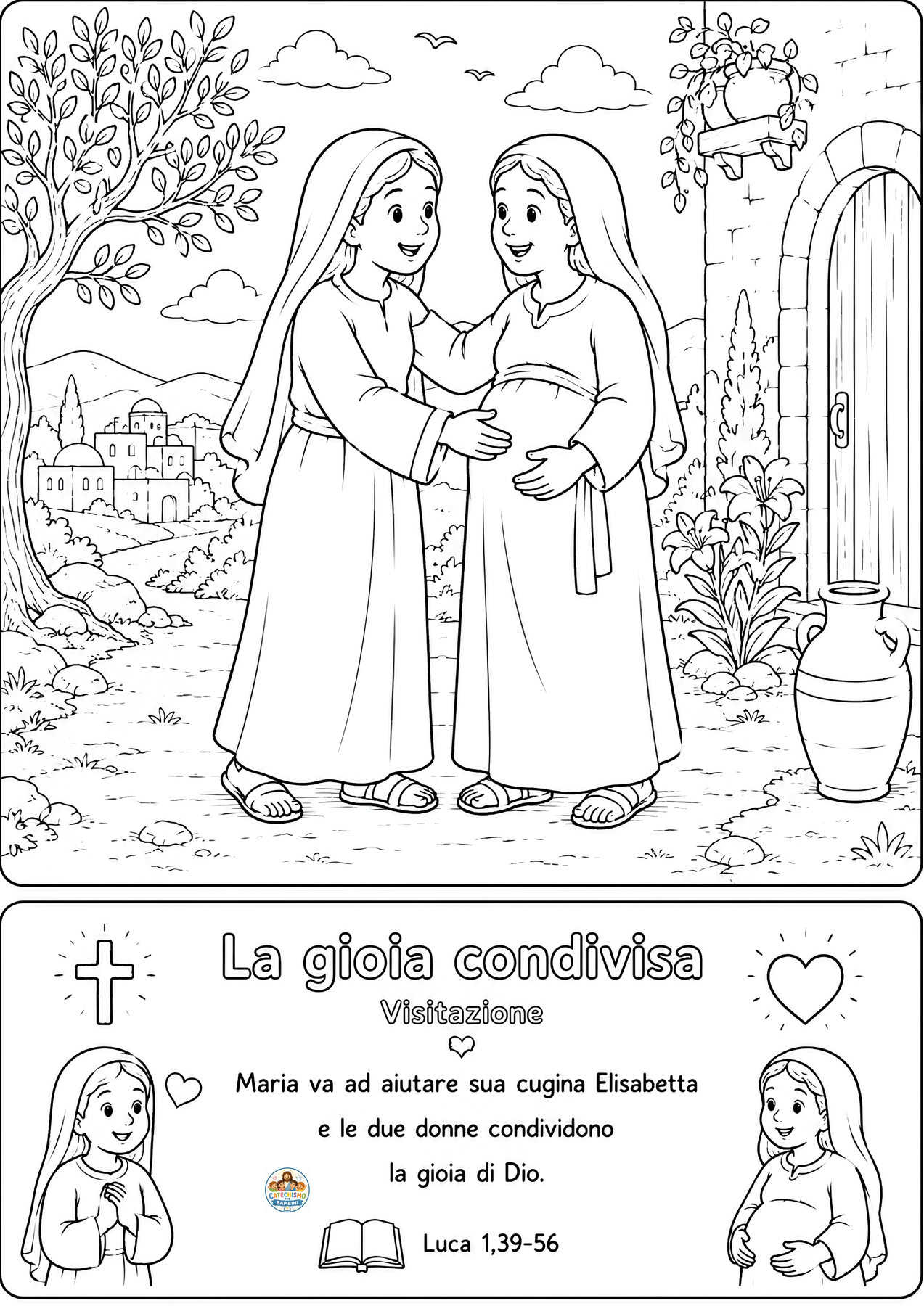 Disegno da colorare: Visitazione