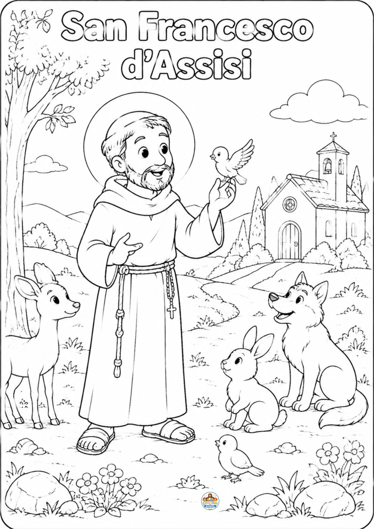 Disegno da colorare: San Francesco d’Assisi