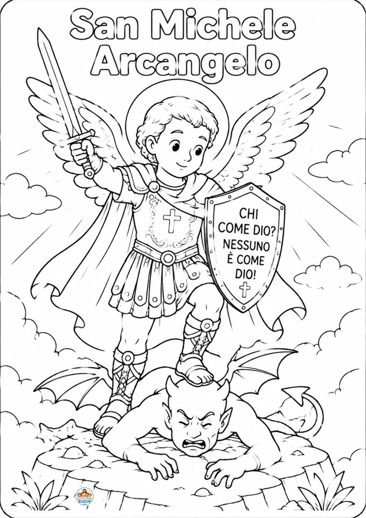 Disegno da colorare: San Michele Arcangelo