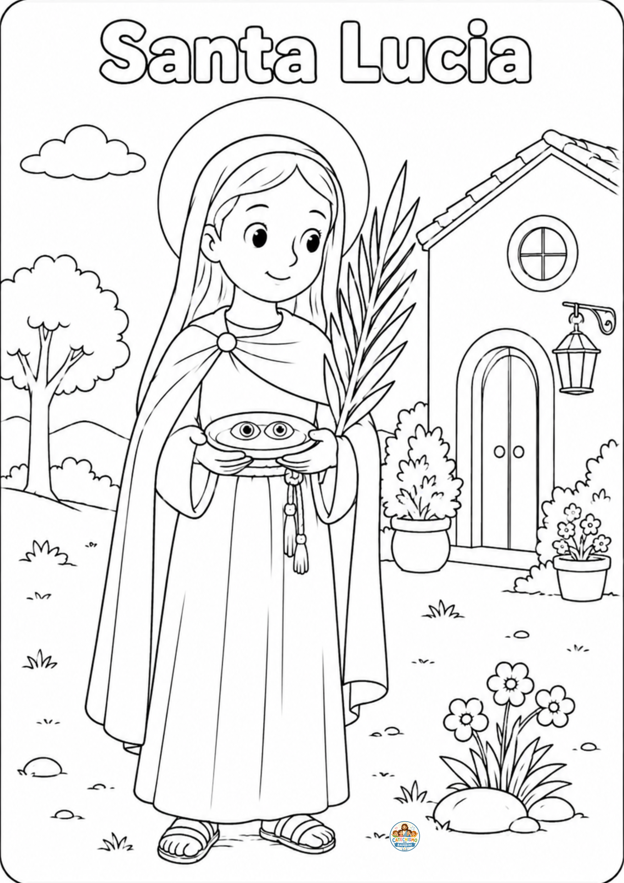 Disegno da colorare: Santa Lucia