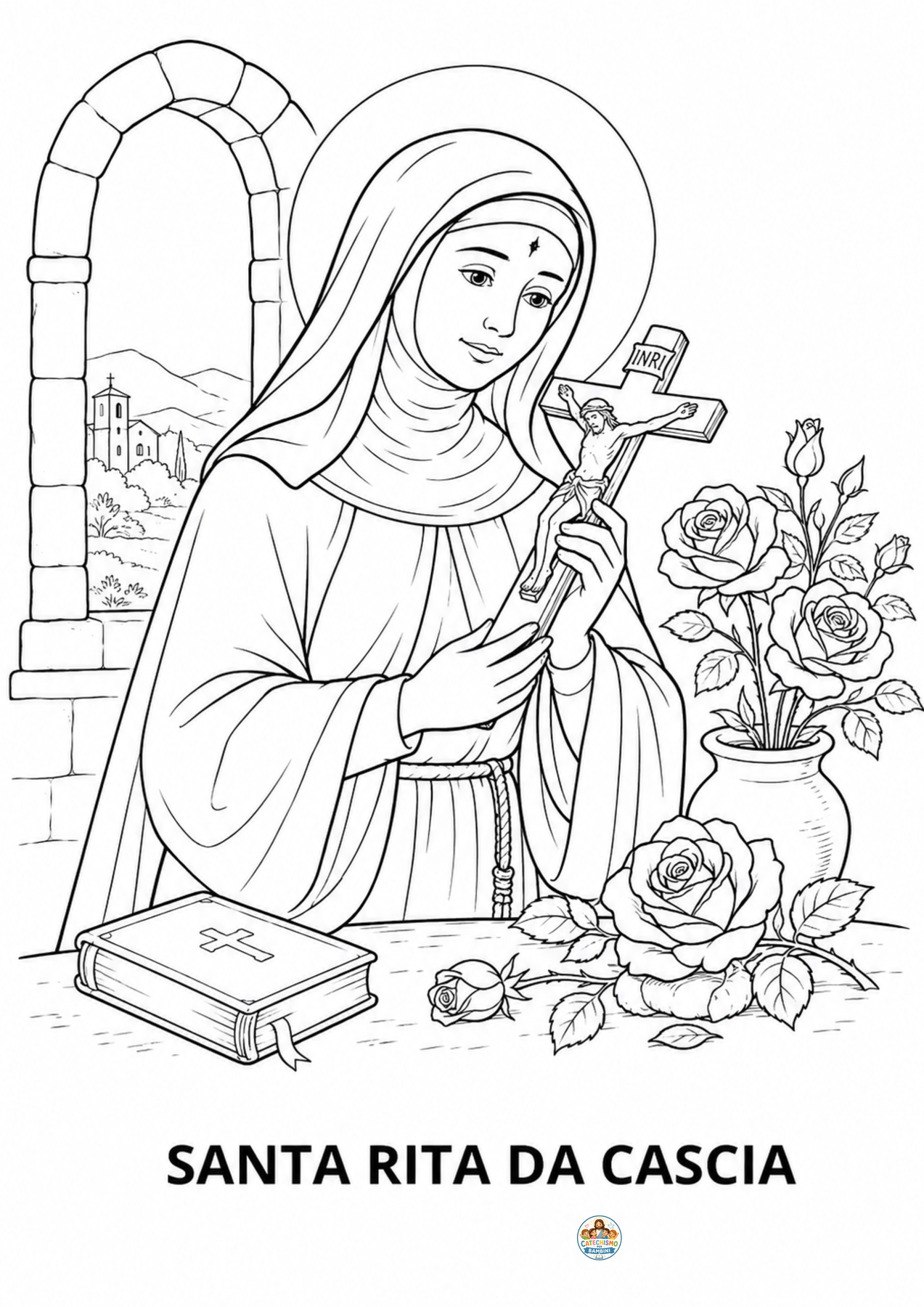 Disegno da colorare: Santa Rita da Cascia