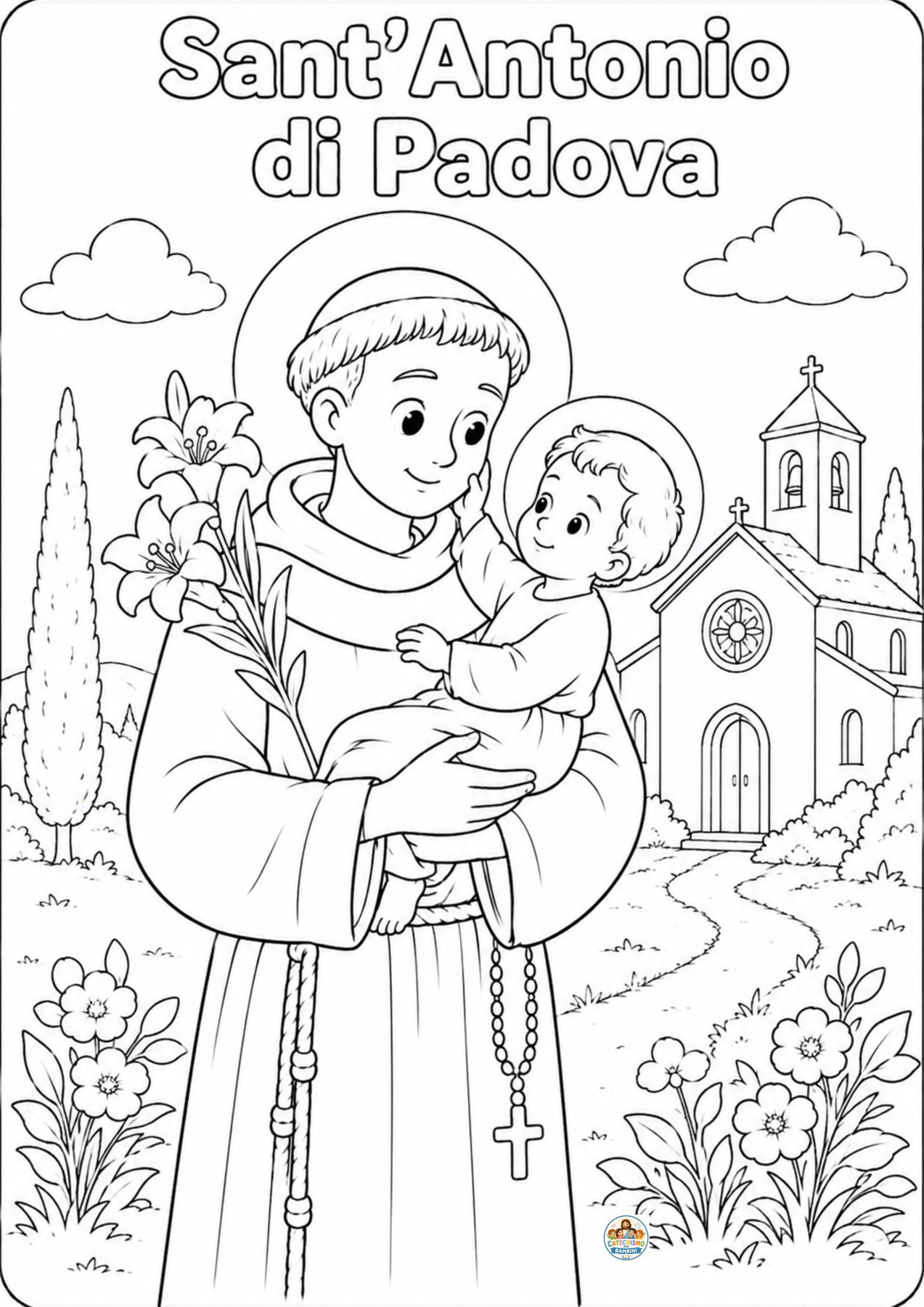 Disegno da colorare: Sant’Antonio di Padova
